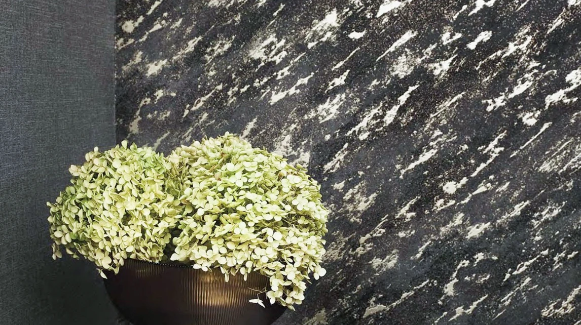 black glitter metallic wallpaper